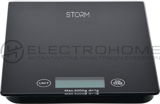 Estia Storm Ψηφιακή Ζυγαριά Κουζίνας έως 5kg Μαύρη 2